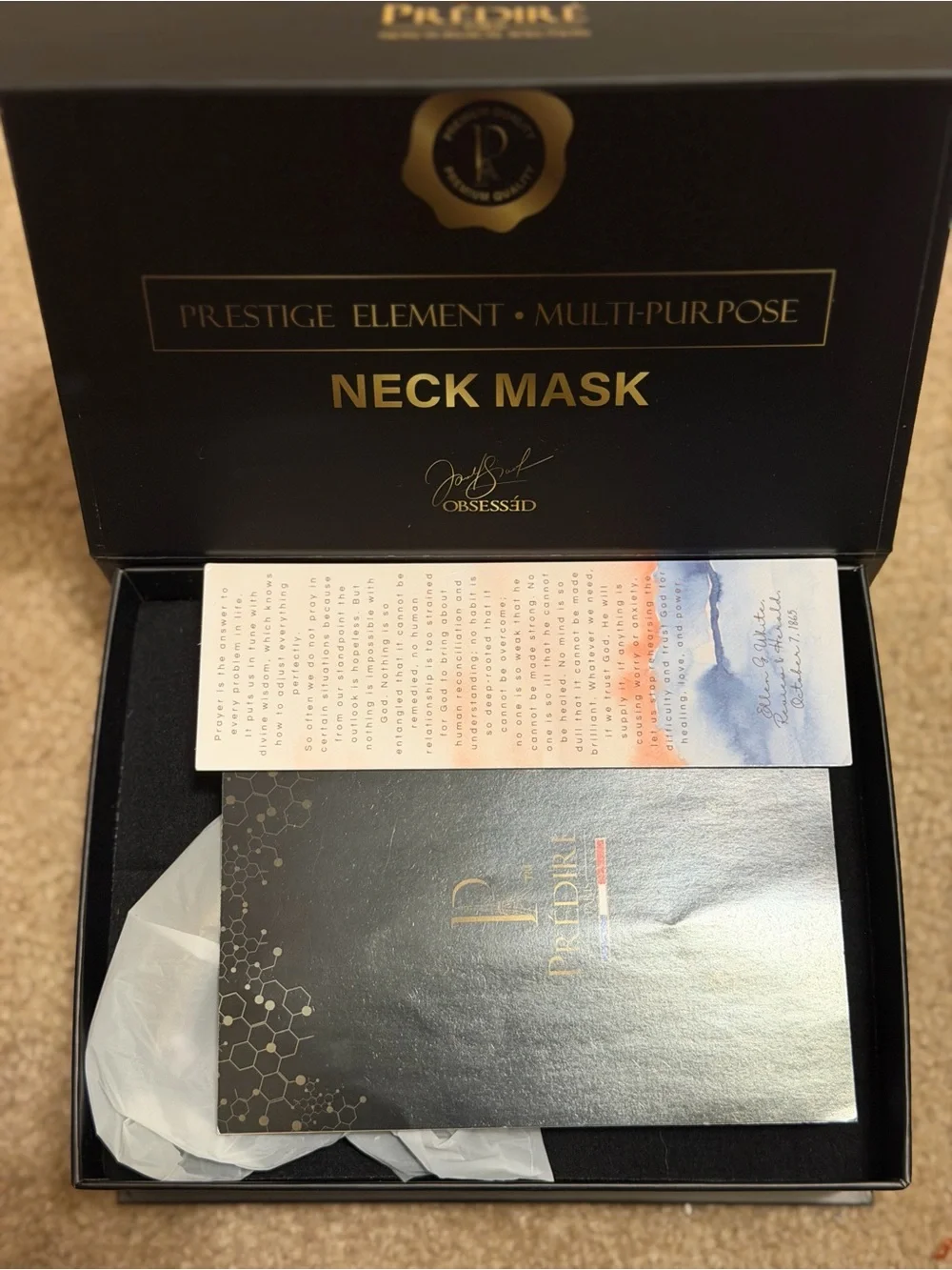 Prédire Gold Neck Mask – Women's Facial & Neck Accessory